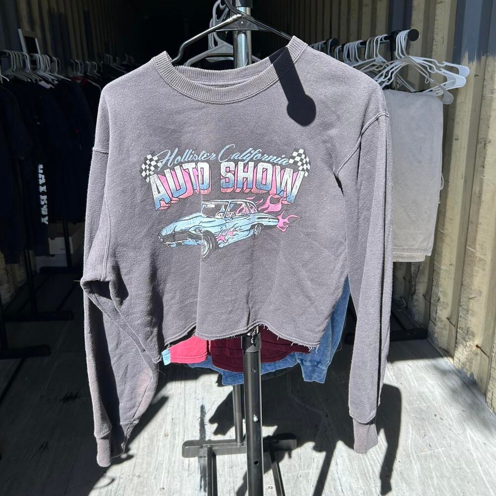 Size Small - Hollister “Auto-Show” Cropped Crewneck